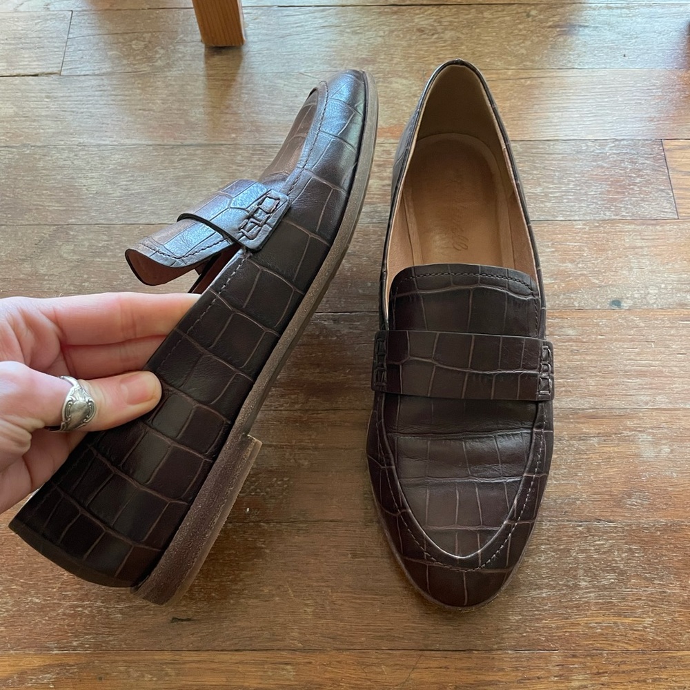 Madewell Alex loafers croc brown